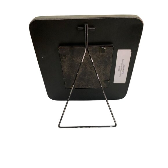 Photo Frame Galvanized Metal Navy Dots Cream Toile 3.5x3.5 Photo 7.5x7.5 Frame - Picture 4 of 4